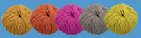 Balls of wool from Clare Wools